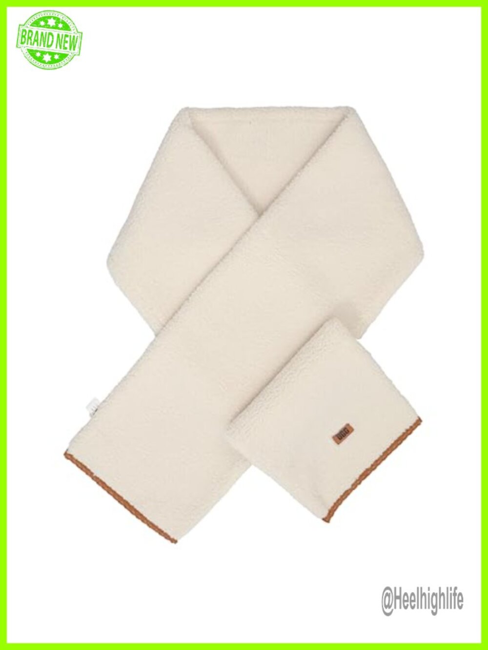 Plush Fleece Scalloped Scarf 78" Long Winter Wrap